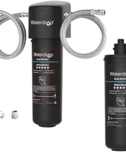 Waterdrop 10UA Under Sink Water Filter System and RF10 Replacement Filter Cartridge for 10UA/10UB Under Sink Water Filter