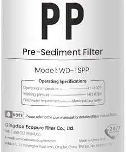 Waterdrop TSPP Under Sink Sediment Water Filter, Replacement TSU-W 3-Stage Ultra-Filtration Under Sink Water Filter System, 1 Pack