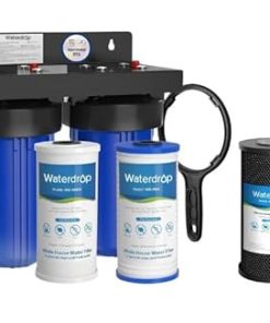 Waterdrop 2 Stage Whole House Water Filter System, with Carbon Filter and Sediment Filter
