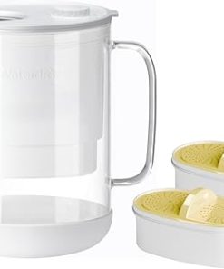 Waterdrop Glass Water Filter Pitcher with 2 Filter, Eco-Friendly, with NSF 53&42&372 Certified Filter, 7-Cup, Reduces PFOA/PFOS, Chlorine, Cadmium, Copper, Mercury, BPA Free, Easy to Clean