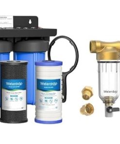 Waterdrop 2 Stage Whole House Water Filter System and Spin Down Sediment Filter, Bundle