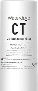 Waterdrop TSCT Under Sink Water Filter, Replacement for Waterdrop TSU-W, TSC 3-Stage Ultra-Filtration Under Sink Water Filter System, 2000 Gallons High Capacity. 1 Pack