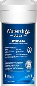 Waterdrop Plus ADQ747935 MDJ64844601 Refrigerator Water Filter, Reduce PFAS, Replacement for LG® LT1000P®, LT1000PC, ADQ747935, ADQ74793501, Kenmore 46-9980, LFXC24796S, LSFXC2496D (Package May Vary)