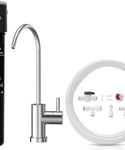 Waterdrop 15UB-UF 0.01 μm Ultra Filtration Under Sink Water Filter System and Waterdrop KITB 1/4" Water Line Connection Kit, Connect it to Fridge/Ice Maker