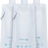 Waterdrop 16 oz Collapsible Water Pouch, Pack of 3, Hiking, Camping, Travel, BPA-Free, Reusable, Foldable