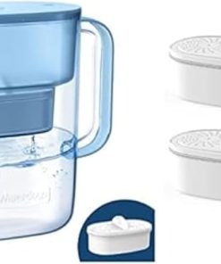 Waterdrop 200-Gallon Long-Life Lucid 10-Cup Water Filter Pitcher, NSF Certified, 3Pack Replacement Filters