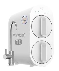 Waterdrop G2P600 Reverse Osmosis System, 600 GPD Tankless RO Water Filter System, Under Sink RO System, 7 Stage Filtration, 2:1 Pure to Drain, Reduce TDS, FCC Listed, USA Tech