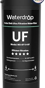Waterdrop RF10-UF 0.01 Micron Replacement Filter Cartridge For 10UA/10UA-UF/10UB/10UB-UF Under Sink Water Filter, Reduces Lead, Chlorine, Bad Taste & Odor, 11K Gallons High Capacity