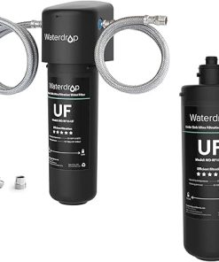 Waterdrop 10UA-UF 0.01 μm Ultra Filtration Under Sink Water Filter for Baçtёria Reduction, 8K Gallons, Direct Connect to Kitchen Faucet, with RF10-UF Replacement Filter for 10UA/10UA-UF/10UB/10UB-UF