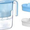 Waterdrop Water Filter Pitcher with 1 Filter, Lasts 200 Gallons, & Replacement Alkaline Filters for All Waterdrop Pitcher and Dispenser Filtration System, Last Up to 100 Gallons (Pack of 1)