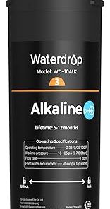 Waterdrop WD-10ALK Under Sink Water Filter, Replacement for Waterdrop TSB-ALK 8 Layer High Capacity Alkaline Under Sink Water Filtration System