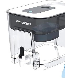 Waterdrop Alkaline Water Filter Dispenser, Large 40-Cup, 2 Replacement Filters, Healthy, Clean & Toxin-Free Mineralized Water, 100-Gallon, BPA Free