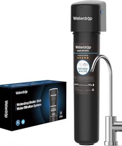 Waterdrop 15UB Under Sink Water Filter, Under Sink Water Filtration System for 2 Years, NSF/ANSI 42 Certified, Reduces PFAS, PFOA/PFOS, Lead, Under Sink Water Filter with Faucet, 16K Gallons