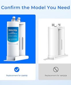 Waterdrop Replacement for EWF01®, FC-300, FC300, EFF-6018A, 241988703 Refrigerator Water Filter, 2 Filters 2