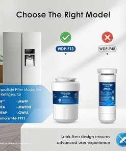 Waterdrop Plus WDP-F13 Reduce Lead&PFAS, Replacement for GE® MWF®, SmartWater® MWFP, HDX FMG-1, MWFA, WFC1201, RWF0600A, Kenmore® 469991 Refrigerator Water Filter(Package May Vary) 2
