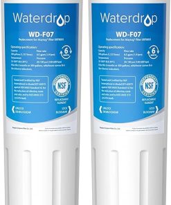 Waterdrop UKF8001 Refrigerator Water Filter 4, Replacement for Whirlpool® EDR4RXD1, EveryDrop® Filter 4, Maytag® UKF8001AXX-750, UKF8001AXX-200, 46-9006, Puriclean II, WD-F07, 2 Filters
