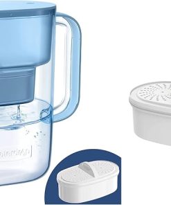 Waterdrop 200-Gallon Long-Life Lucid 10-Cup Water Filter Pitcher with 2 Filters，NSF Certified, 5X Times Lifetime, Reduces Fluoride, Chlorine and More, BPA Free, Blue