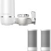 Alkaline Waterdrop Water Filter for Sink Faucet with Sink Filter Water Faucet for Skin Care, 640 Gallon Tap Water Filter, NSF Certified, Faucet Mount Water Filtration System, 2 Filters 4