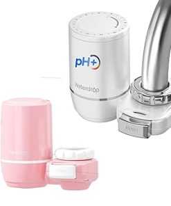 Alkaline Waterdrop Water Filter for Sink Faucet with Sink Filter Water Faucet for Skin Care, 640 Gallon Tap Water Filter, NSF Certified, Faucet Mount Water Filtration System, 2 Filters