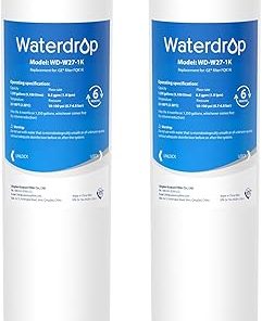 Waterdrop FQK1K Under Sink Water Filter, 1350 Gallons, Replacement for GE FQK1K, FQK2J, GXK185K and GX1S50R (Pack of 2)