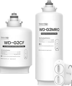 Waterdrop WD-G2-W, WD-G2-B Replacement Filter 2-Year Combo, Pack of 1 WD-G2CF Filters and 1 WD-G2MRO Filter, Bundle