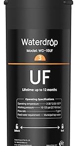 Waterdrop 10UF Under Sink Water Filter, Replacement for Waterdrop WD-TSA-UF 3-Stage Ultra-Filtration Under Sink Water Filter System, 1 Pack