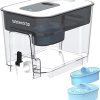Waterdrop 𝐄𝐥𝐞𝐜𝐭𝐫𝐢𝐜 𝐈𝐧𝐬𝐭𝐚𝐧𝐭 Water Filter Pitcher, Dispenser, 200-Gallon, 5X Times Long-Life Countertop Water Filter System, Reduce Chlorine, Lead, PFOA/PFOS, 15-Cup, White, with 1 Filter 4