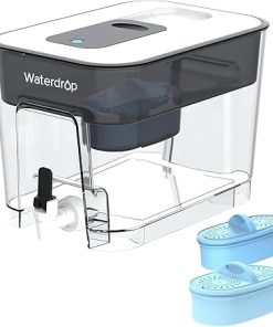 Waterdrop Alkaline Water Filter Dispenser 40-Cup with 2 Original Waterdrop Alkaline Filters