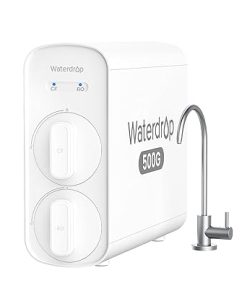 Waterdrop G5P500 Reverse Osmosis Water Filter, NSF/ANSI 372 Certified, 7 Stage Reverse Osmosis System, 500G RO Water Filtration System, 2:1 Pure to Drain, Reduces TDS PFAS, BPA Free