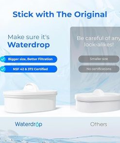 [Original] Waterdrop WD-PF-01A Plus Replacement Filters (pack of 3) and Indicator for All Waterdrop Pitcher Filtration System, Reduces PFAS, PFOA/PFOS, Chlorine (pack of 1) 2