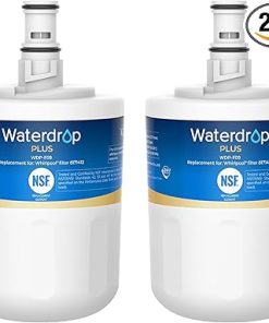 Waterdrop Plus 8171413 Refrigerator Water Filter, Replacement for Whirlpool® 8171413, EDR8D1, Kenmore® 46-9002, NLCS200, NSF 401&53&42 Certified, 𝐑𝐞𝐝𝐮𝐜𝐞 𝐏𝐅𝐀𝐒, Pack of 2