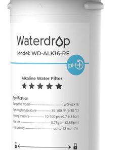 Waterdrop Alkaline Water Filter System for Sink WD-ALK16, Mineralizing Water to 9.5 pH, NSF/ANSI 372 Certified, Compatible with Reverse Osmosis Systems, Under Sink Installation