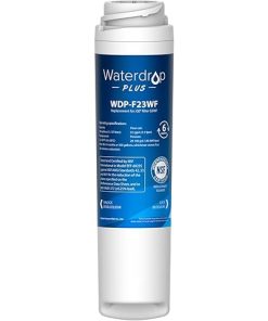 Waterdrop Plus GSWF 𝐍𝐒𝐅 𝟒𝟎𝟏&53 Certified Refrigerator Water Filter, 𝐑𝐞𝐝𝐮𝐜𝐞 lead and 𝐏𝐅𝐀𝐒, Replacement for GE® GSWF Smart Water 238C2334P001, Kenmore® 46-9914, 9914