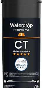 Waterdrop WD-10CT Under Sink Water Filter, Replacement for Waterdrop TSA & TSB 3-stage Under Sink Water Filter System