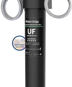 Waterdrop 15UA-UF 0.01 μm Ultra Filtration Under Sink Water Filter for Baçtёria Reduction, 𝟐 𝐘𝐞𝐚𝐫𝐬, Reduces Lead, Chlorine, Bad Taste & Odor, Direct Connect to Kitchen Faucet, USA Tech