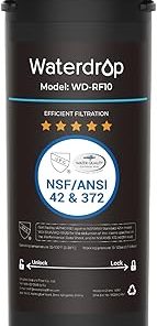 Waterdrop RF10 Replacement Filter Cartridge for 10UA/10UB Under Sink Water Filter, Reduces PFAS, PFOA/PFOS, Lead, Chlorine, Bad Taste & Odor, NSF/ANSI 42 Certified, 11K Gallons High Capacity