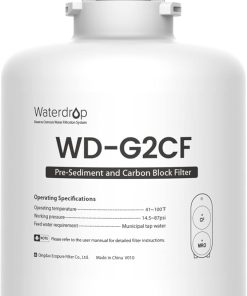 Waterdrop WD-G2CF Filter, Replacement for WD-G2-W, WD-G2-B, WD-G2P600-W Reverse Osmosis System,12-Month Lifetime