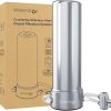 Waterdrop Gravity-fed Water Filter System, with Upgrade 3 Black Carbon Filters and Metal Spigot, 9000 Gallon Longer Lifespan and 150% Faster Flow, King Tank Series, 2.25G 3