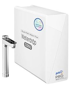 [ Dual Flow ] Waterdrop X12-PRO 1200 GPD Reverse Osmosis Water Filter, Alkaline Mineral pH+, NSF/ANSI 58&372 Certified, Tankless Reverse Osmosis System, 11-Stage, Smart Faucet, BPA Free