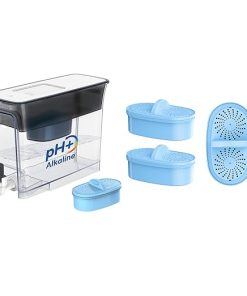 Waterdrop Slim Alkaline 35-Cup Water Filter Dispenser (1 Filter Included) & WD-DF-AL-A Replacement Alkaline Filters （3 Packs）