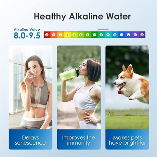 Waterdrop Slim Alkaline 35-Cup Water Filter Dispenser (1 Filter Included) & WD-DF-AL-A Replacement Alkaline Filters （3 Packs） - Image 2