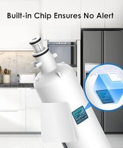 Waterdrop Plus WDP-F19C Replacement for GE® RPWFE®, RPWF (with CHIP) NSF 401 Refrigerator Water Filter, Compatible with WSG-4, GFE28GBLTS, GFE28GSKSS, PFE28KMKES, 2 Filters（Package May Vary） 2