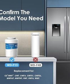 Waterdrop WD-F13 Water Filter, Replacement for GE® SmartWater® MWF®, MWFINT, MWFP, MWFA, GWF, HDX FMG-1, Kenmore® 9991, GSE25GSHECSS, WFC1201 2