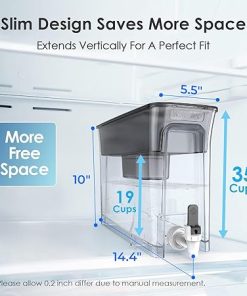 Waterdrop 35-Cup Slim Water Filter Dispenser and [Original] Waterdrop Magnesium Replacement Filters for All Waterdrop Pitcher Filtration System 2