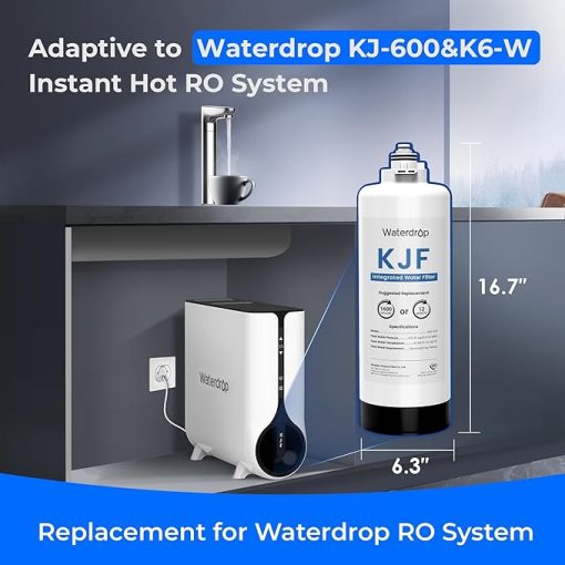 Waterdrop WD-KJF Filter, Replacement for WD-KJ600 Reverse Osmosis Instant Hot Water Dispenser System, 12-month Lifetime - Image 2