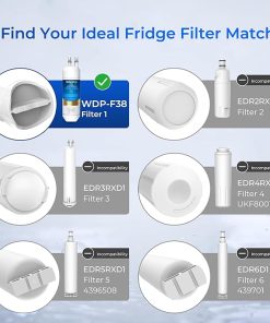 Waterdrop Plus W10295370A Replacement for Filter 1, EDR1RXD1, EDR1RXD1B, P8RFWB2L, 46-9930, WDP-F38 Refrigerator Water Filter, 2 Pack 2