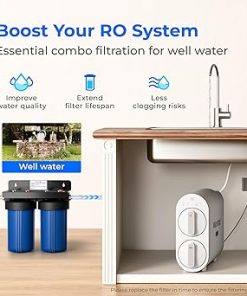 Waterdrop G2P600 Reverse Osmosis System with Remineralization Filter WD-MNR35 *2, 600 GPD Reverse Osmosis Water Filter, 7 Stage Tankless RO Water Filter System, Under Sink RO System, Bundle 2