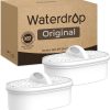 [Original] Waterdrop Replacement Filters for All Waterdrop Pitcher Filtration System, Reduces PFAS, PFOA/PFOS, Chlorine, Last Up to 3 Months or 200 Gallons, 2 Packs，WD-PF-01A Plus, NSF Certified