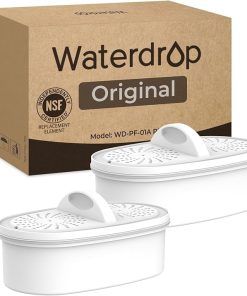 [Original] Waterdrop Replacement Filters for All Waterdrop Pitcher Filtration System, Reduces PFAS, PFOA/PFOS, Chlorine, Last Up to 3 Months or 200 Gallons, 2 Packs，WD-PF-01A Plus, NSF Certified