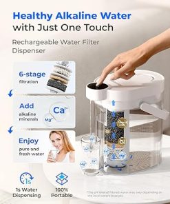 Waterdrop Alkaline Rechargeable Water Filter Dispenser with 4 Filters, 6-Stage 15-Cup Instant Electric Powerful Pitcher 2